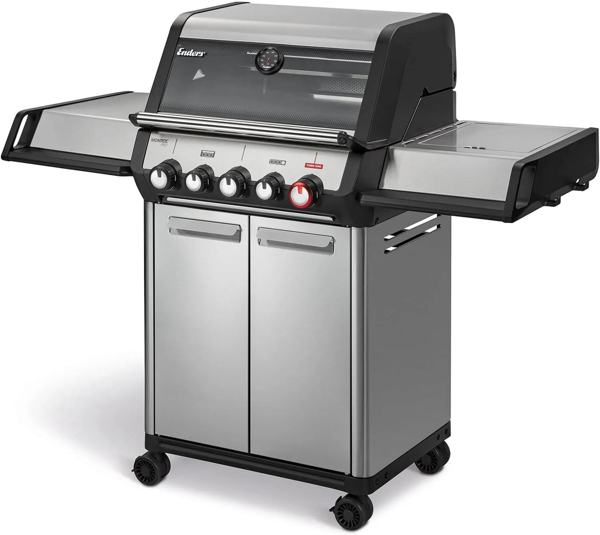 Gasgrill 8361 Enders, 800 °C TURBO ZONE, PanoVision Sichtfenster, Aluguss Grill, Monroe Pro 3 SIKR Turbo. 3-Brenner, Gussrost, SIMPLE CLEAN