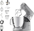 Kenwood Küchenmaschine KVL85.424SI, Fassungsvermögen 7 L und 5L Rührschüssel, Leistung 1200 W, inklusive. 4-teiligem Patisserie-Set, Silber