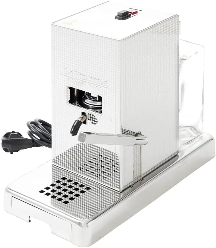Espressomaschine PICP4S4GXX, La Piccola Perla italienische für ESE-Pads Umweltbewusst und sparsam im Verbrauch Für Standard ESE-Pads 44mm Silber
