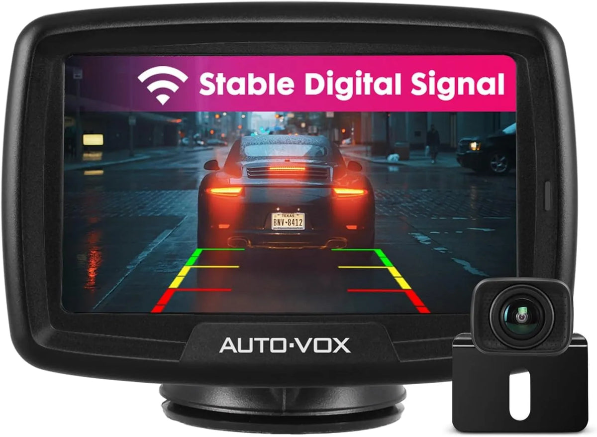 Modell Kabellos Rückfahrkamera CS2 IP68 AUTO-VOX Digital, Kabellos Rückfahrkamera, Drahtlose Rückfahrkamera mit 4,3' LCD Monitor, Nachtsicht