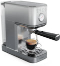 Klarstein Espresso-Siebträgermaschine, Leistung 1350W, SteelPresso Slim, Dampfdüse, Einfache Bedienung, 20-Bar, Fassungsvermögen 1,2L Wassertank