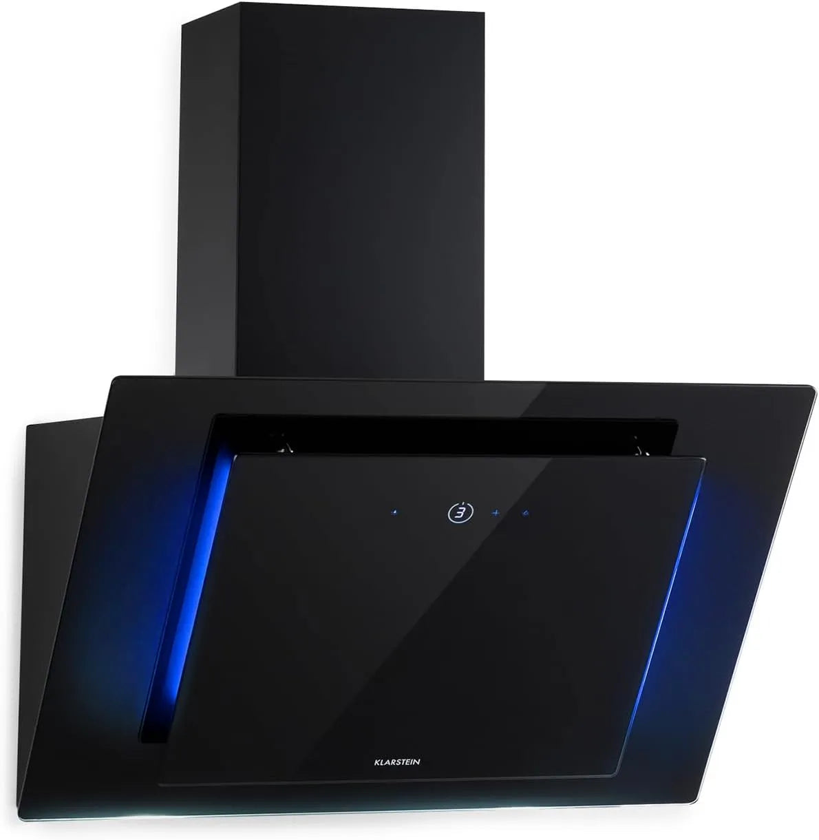 Klarstein Dunstabzugshaube, Breite 60 cm, Eleonora, EEK A++, RGB-Ambiente-Farbe, LED Beleuchtung, in Schwarz Wandmontage, 60 dB, Kopffreie