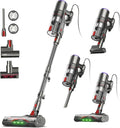 Staubsauger FV2 65Kpa/600W, Leistung 600W Beutellos mit Matratzenbürste, 1,3KG Leichtgewicht, 7M Kabel, 60dB Leise, Fassungsvermögen 1,5L, Boden