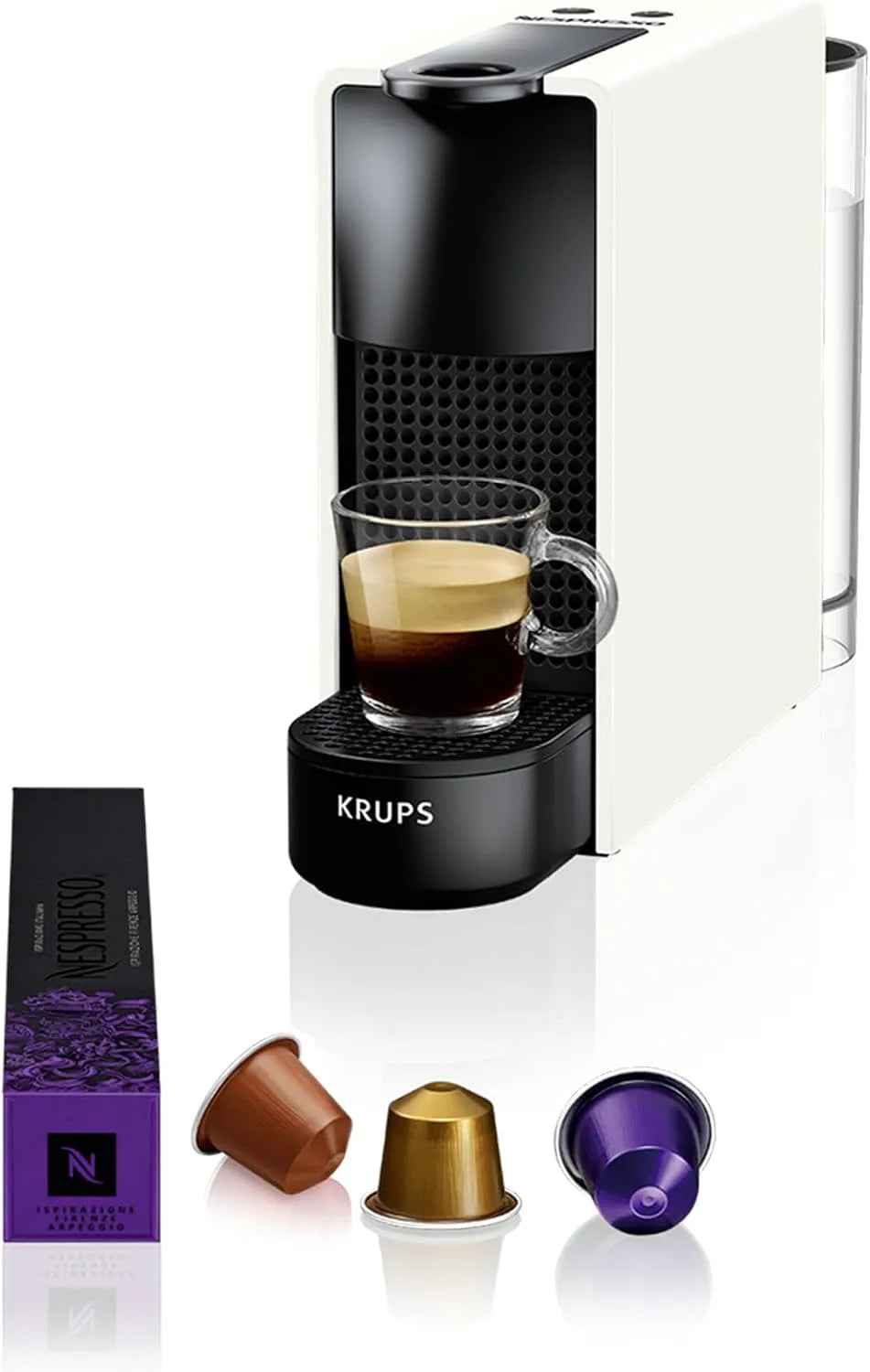 Krups Nespresso Modell, 19 Bar für volles Aroma XN1101, für Espresso und Lungo, Essenza Mini Kaffeekapselmaschine, ideal für kleine Küchen