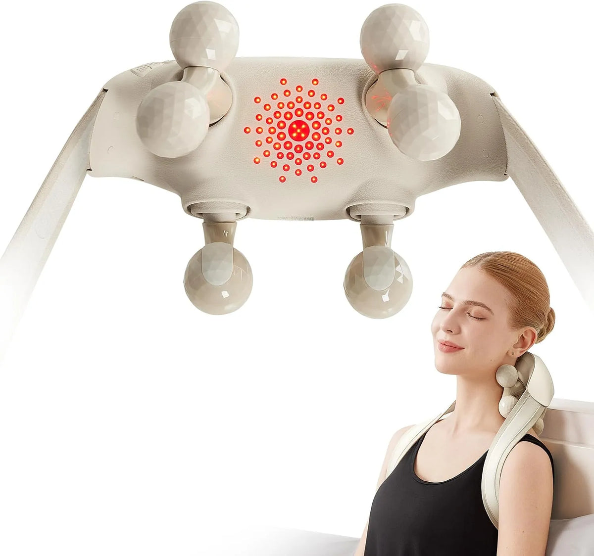 Original Kabelloses Nackenmassagegerät SKG Das, H7 Ultra, mit Wärme Shiatsu Massagegerät für Nacken- und Schultermassage