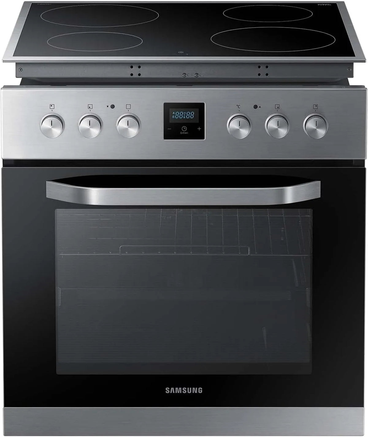 Samsung Backofen F-NB69R5701RS, Herdset hend aus Ceranfeld und Einbaubackofen,69 ℓ, versenkbare Knebel, Glaskeramik Kochfläche