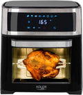 Heißluftfritteuse AD 6309, Leistung 2500 W, Backofen für fettfreie Zubereitung 8 in 1, Adler Mini Oven 13 L, mit LCD-Anzeige