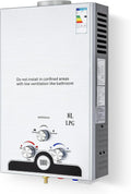 Warmwasserbereiter, CO-Z 8L Gasdurchlauferhitzer LPG, mit Sommer-Winter-Muster Tankless Tragbar Durchlauferhitzer Warmwasserspeicher