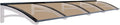 Hölzern für den Außenbereich Farbe Weiss und Farbe Grau Vordach aus, Haustür-Vordächer Größe 100 x 400 cm, Modell Legno ONDA