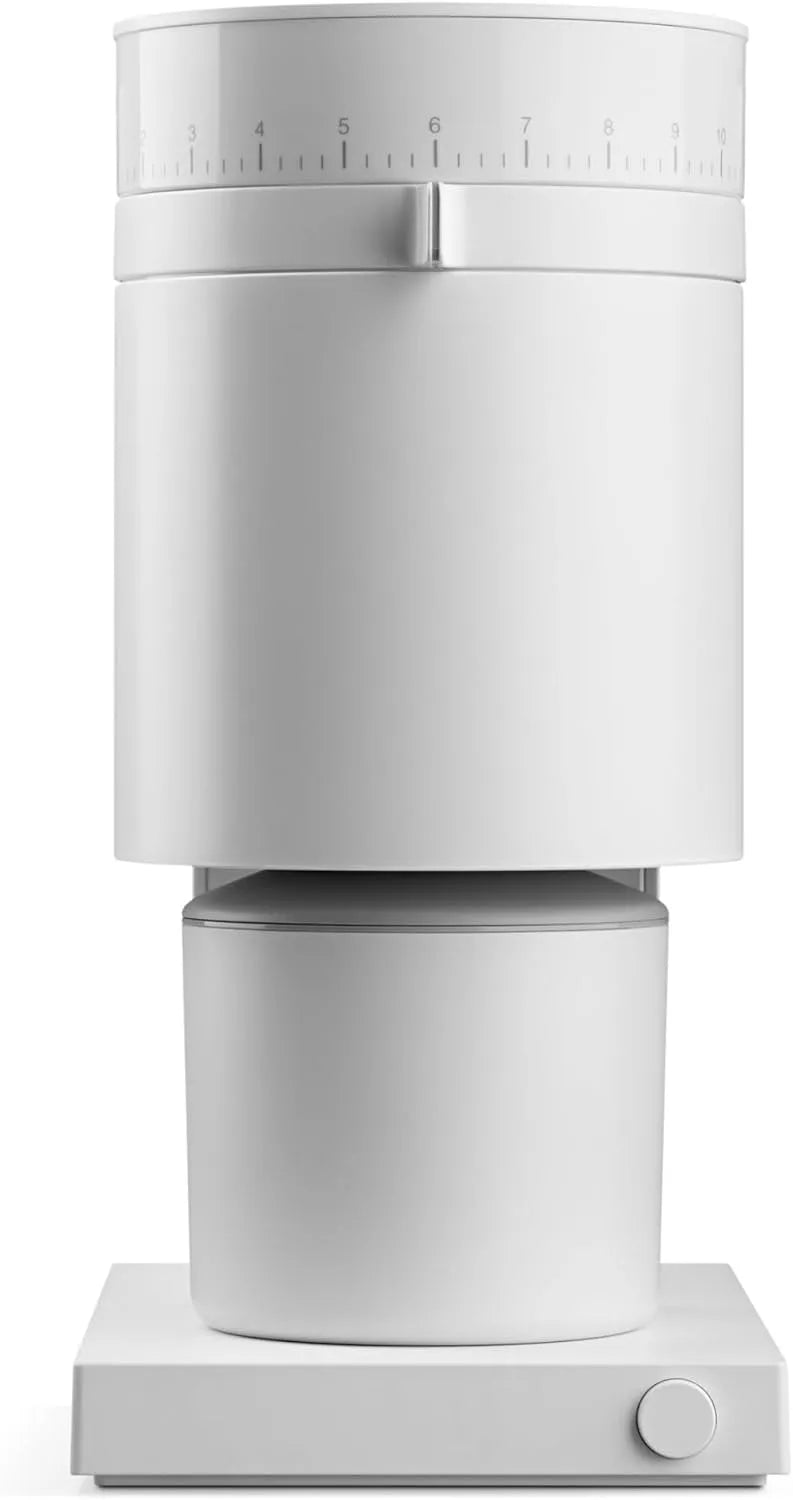 Kaffeemühle, Espresso-Mühle mit 41 Einstellungen für Espresso, Opus mit konischem Mahlgrat von Fellow, Allzweck, elektrisch, Drip, Mattweiß