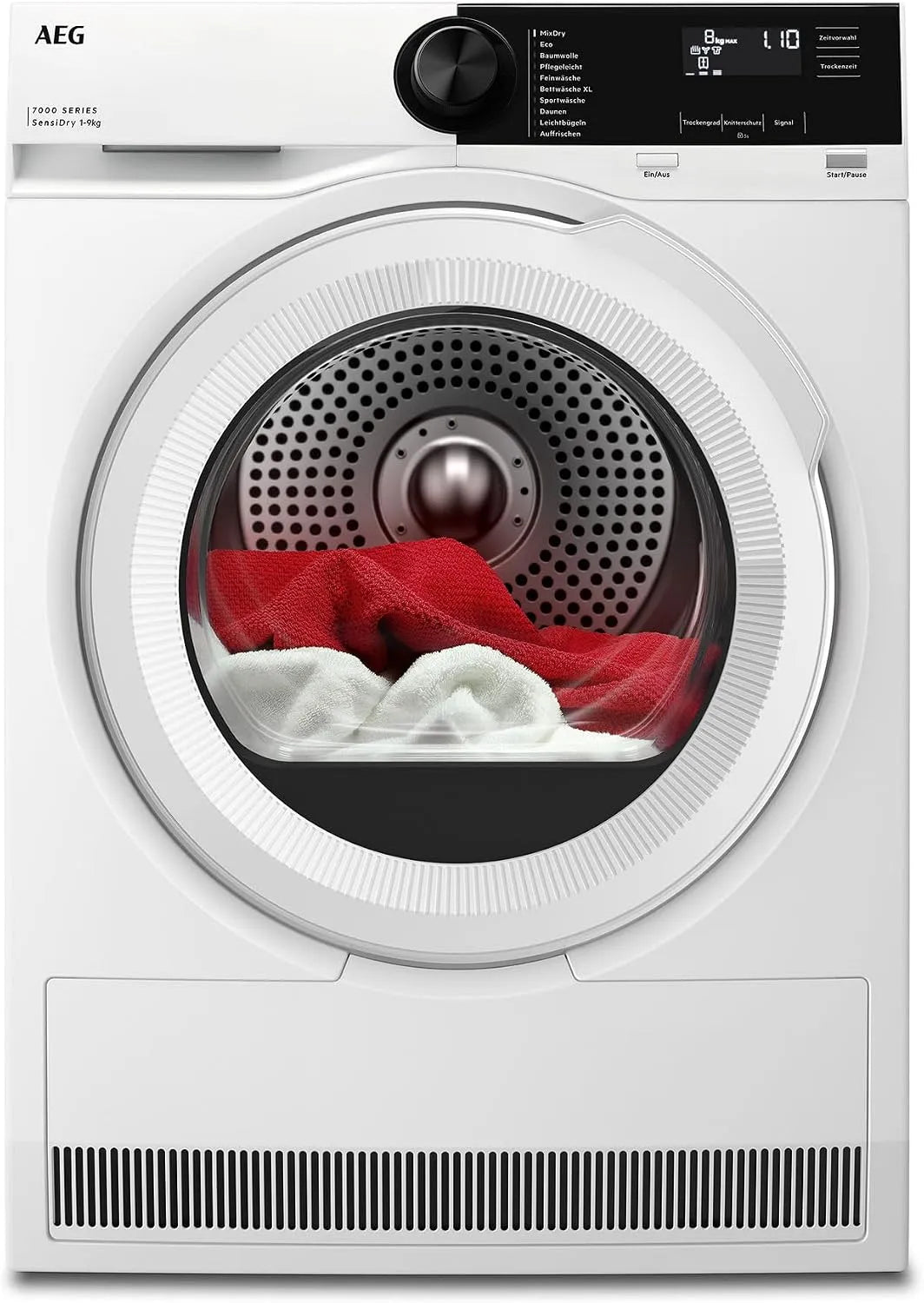 AEG Wärmepumpentrockner 7000 TR7T65690, Serie: SensiDry schonendes & energiesparendes Trockenverfahren, Mengenautomatik, Schontrommel, Gewicht 9 kg