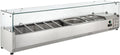 Modell VRXH1800/330 GastroHero Kühlaufsatz, Edelstahl, Kühlaufsatzvitrine für Gastronomie, Salat & Theke, 9x GN 1/4, mit Glasaufsatz