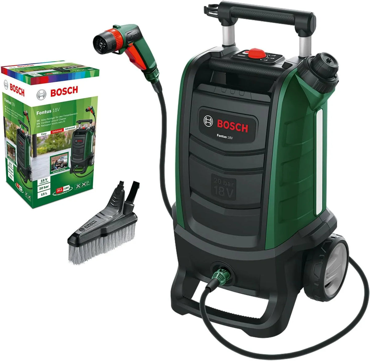 Bosch Modell 18-Volt-System, Akku Outdoor Reiniger Fontus 18V, Spannung 18V, ohne Akku, im Karton