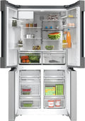 Bosch Kühlschrank KFD96APEA, Serie 6, Smarter XXL-French Door, Maße 183 x 90,5 cm, Fassungsvermögen 375 L Kühlen & 199 L Gefrieren, Gebürsteter Stahl