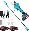 Modell Mit Stange Sk7-Klingen Elektrische Gartenschere, Mit 200cm Stange, Akku Astschere 50mm, 4000mAh Baumschere, mit bürstenlosem
