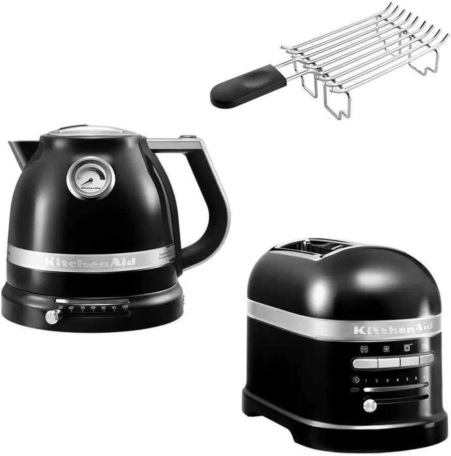 KitchenAid Wasserkocher 5KEK1522 5KMT2204, incl., 2 Scheiben Toaster und Brötchenaufsatz, Artisan Frühstücks Set, für einen n Start in den Tag!