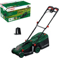 Bosch Rasenmäher ROTAK18V-34, Akku, Schnittbreite: 34 cm, Schnitthöhe: 25-65 mm, Fassungsvermögen 35 l Stoff-Grasfangkorb, Mulchstopfen, ohne Akku