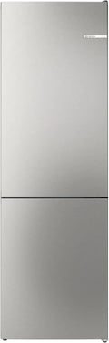 Bosch Modell KGN362LAF, Serie 4, Freistehende Kühl-Gefrier-Kombination mit Gefrierbereich unten, Maße 186 x 60 cm, Metall-Optik, Total No Frost