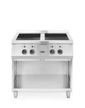 Hendi Induktionskochfeld 800x700x, 4 Kochzonen: 2x 5kW und 2x 3,5kW, Spannung 400V, Leistung 17000W, 870mm, Induktionsherd, mit Ablagefläche