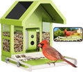 Kamera 1080P, Birdfy Metall Vogelfutterhaus mit zur Live-Vogelbeobachtung, Wireless Farbnachtsicht Vogelfutterspender, Solarbetrieb