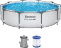 Bestway Pool, mit Filterpumpe 305 x 76 cm, Steel Pro Max Frame -Set, rund