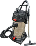 Staubsauger, Industriesauger 3000W Nass Trocken Sauger 100 Liter Edelstahl Behälter, Industrie Gewerbe mit 3 Saugmotoren je 1000 Watt
