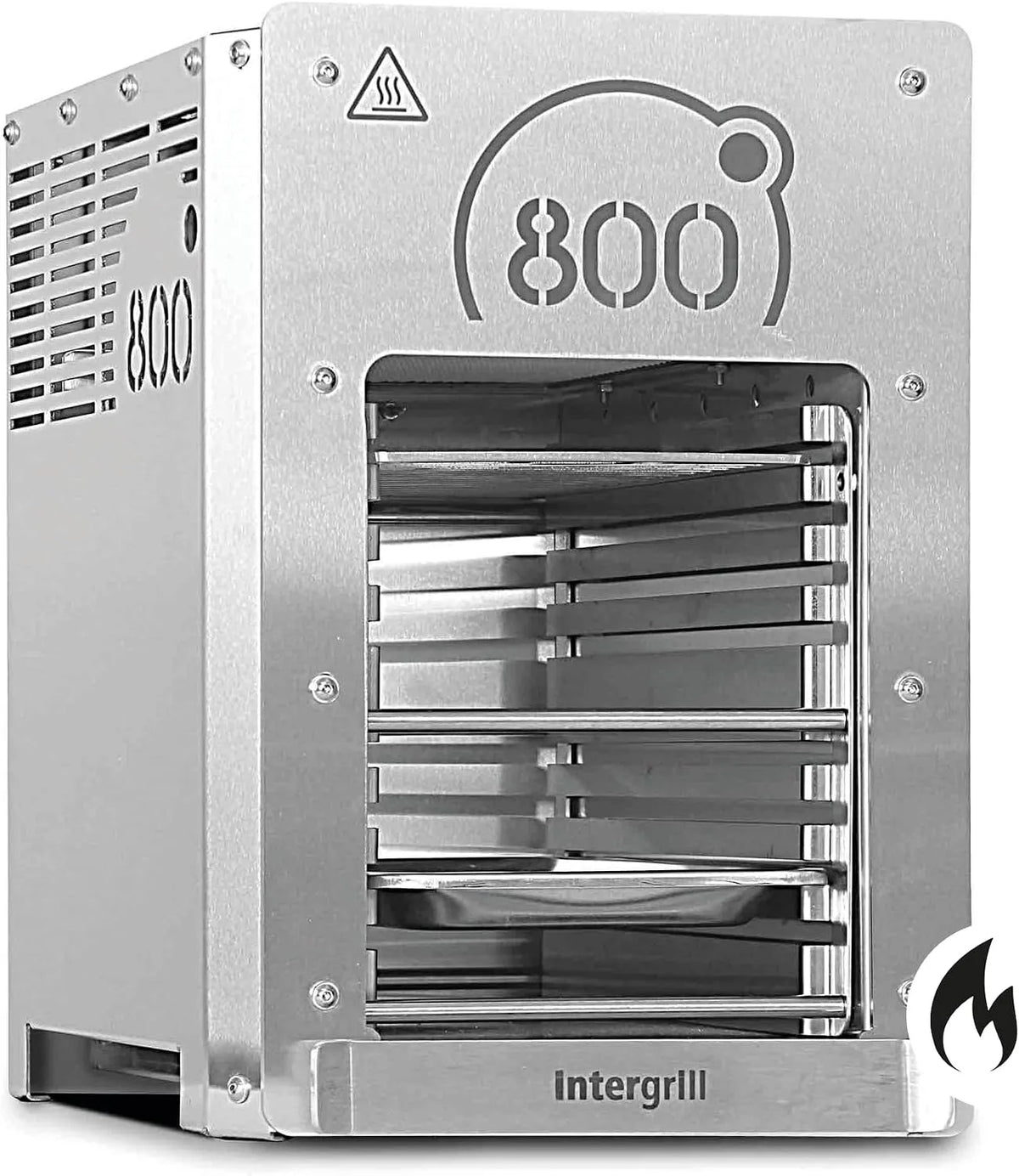 Gasgrill, intergrill 800° Steakgrill Hochleistungsgrill Profi Qualität 15,6kg Oberhitzegrill Edelstahl inklusive. Grillrost Gastroschale