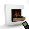 Elektrokamin 3D-Flammen, Opti-Myst 500 Elektro Kamin mit Holz-Deko, Standkamin, Knistereffekt & Fernbedienung, Maße 111x110 cm, mit realistischen LED