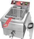 12 l Große elektrische Fritteuse EGGKITPO Fritteuse, mit Ölablass und Timer Fritteuse