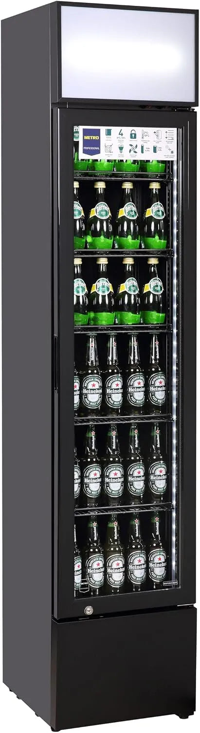 Kühlschrank GSC2133B-NC, 5 verstellbaren Einlegeböden, mit Schloss, in Schwarz, Fassungsvermögen 166L, LED-Beleuchtung