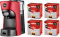 Kaffeemaschine, Leistung 1450 W, 220-240 V, 50/60 Hz, A Modo Mio Tiny Eco Rote mit 64 Kapseln, Fassungsvermögen 0,6 Liter, Lavazza