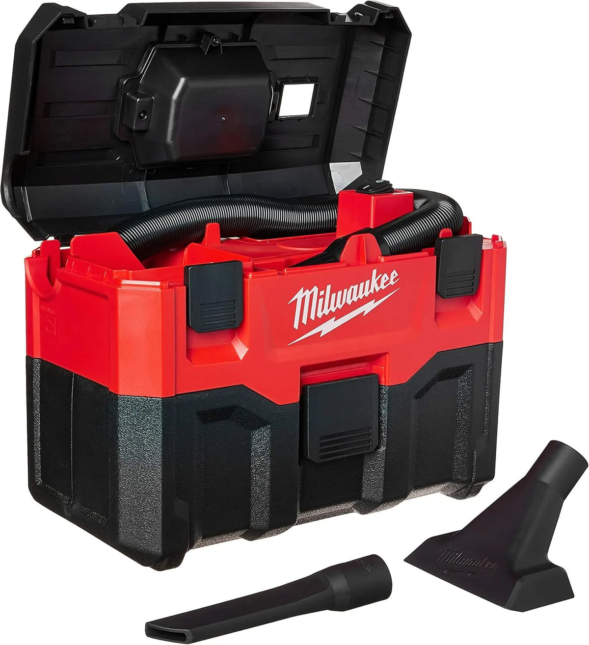 Milwaukee Nass-/Trockensauger 0880-20, Leistung 0 W, 2 Gallonen, 82 Dezibel, Akku-Lithium-Ionen, Rot