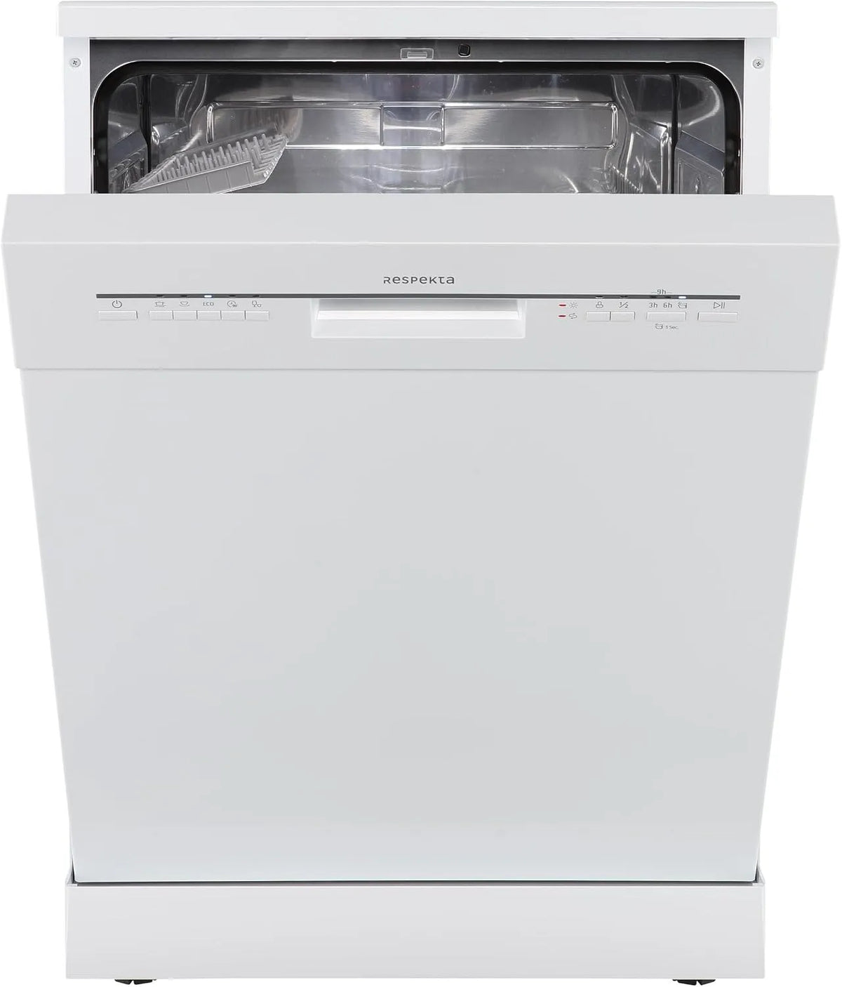 Respekta Geschirrspüler GSPS60W-12, Breite 60 cm, 49 dB, 5 Betriebsprogramme, 2 Sprühebenen, Bena Unterbau, in freistehender Ausführung, Weiß