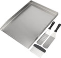 Grill WELL, Maße 45x30CM, Spachtel, Edelstahl Plancha Grillplatte, Schaber set für Napoleon Rogue und die meisten Gasgrill, Holzkohlegrill