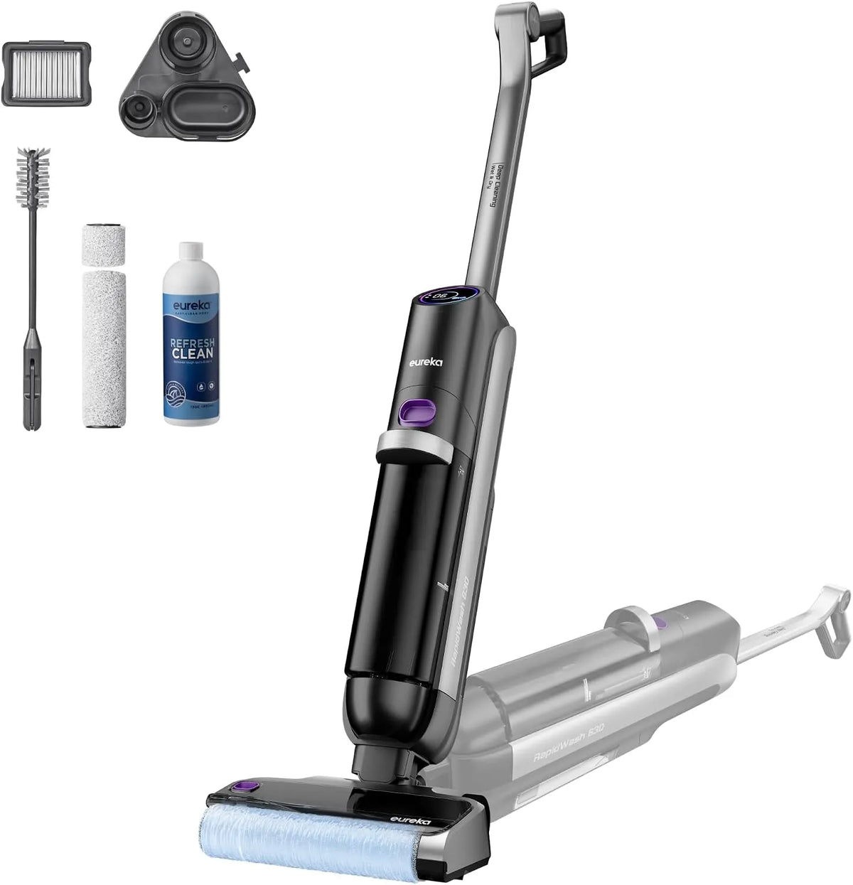 Nass- und Trockensauger NEW630 Eureka RapidWash, 21.600 Pa Saugleistung Saugwischer, 170° Neigung, Selbstreinigung mit 60°C Heißlufttrocknung