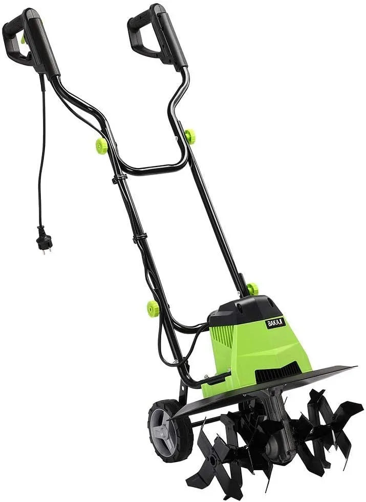 Für Gemüsegarten Bakaji Motorhacke, Leistung 500 W, 6 Klingen à 20 cm, Arbeitsbreite 40 cm, Geschwindigkeit 200 U, Hacke mit Elektromotor, min