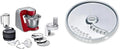 Bosch Küchenmaschine MUM5 MUZ45PS1, Mixer 1,25 L, Wendescheibe, rot & Pommes-Frites-Scheibe, für Pommes Frites, Leistung 1000 W, robust