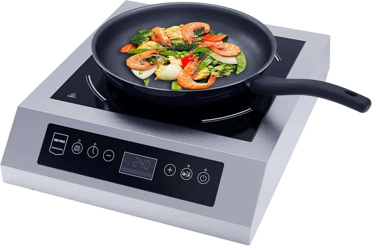 Induktionskochfeld GIC3140 METRO Professional, Maße 39x49.5x13.3 cm, Leistung 3500W, Fassungsvermögen 10 Leistungsstufen, Edelstahl, Glaskeramik