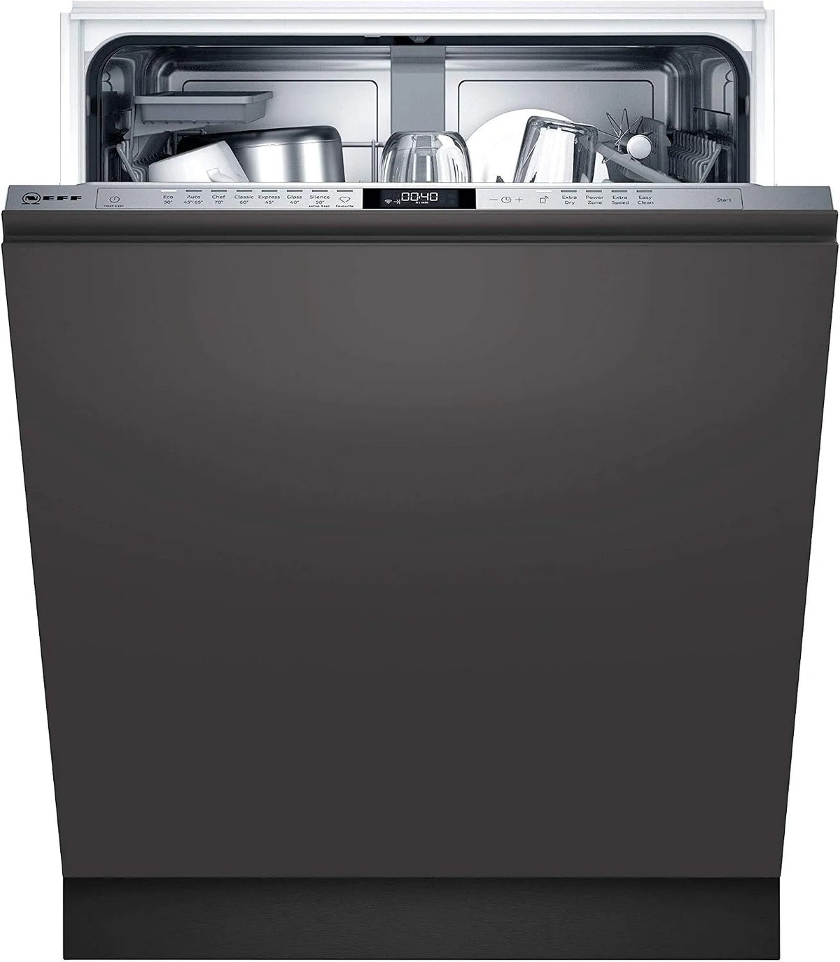 Neff Geschirrspüler S157EAX36E, N 70 Vollintegrierter, 81,5 cm Höhe, 13 Maßgedecke, Edelstahl