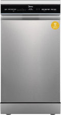 Midea Geschirrspüler MDWEF1034DSS-WE, Spülmaschine 45 cm, in freistehender Ausführung 10 Maßgedecke, ckkorb, höhenverstellbarer Oberkorb, Aqua-Stopp