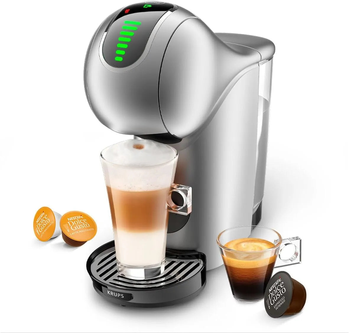 Krups Kaffeemaschine KP440E10, Fassungsvermögen 8 l, Nescafé Dolce Gusto Genio S Touch für Espresso und andere Getränke in Kapseln, automatisch