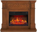 Elektrokamin AF23BS 3D-Flammeneffekt, Elektrischer Standkamin mit Heizung 1800 W, Toscana, realistischer, LED-Beleuchtung, Fernbedienung, Timer, MDF