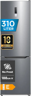 Midea Kompressor MDRB424FGE02OA, 188 cm Höhe, 235 kWh, Fassungsvermögen 224L Kühlteil, 188 Gefrierleistung, Gefrierkombination, NoFrost, Jahr