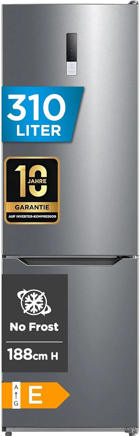 Midea Kompressor MDRB424FGE02OA, 188 cm Höhe, 235 kWh, Fassungsvermögen 224L Kühlteil, 188 Gefrierleistung, Gefrierkombination, NoFrost, Jahr