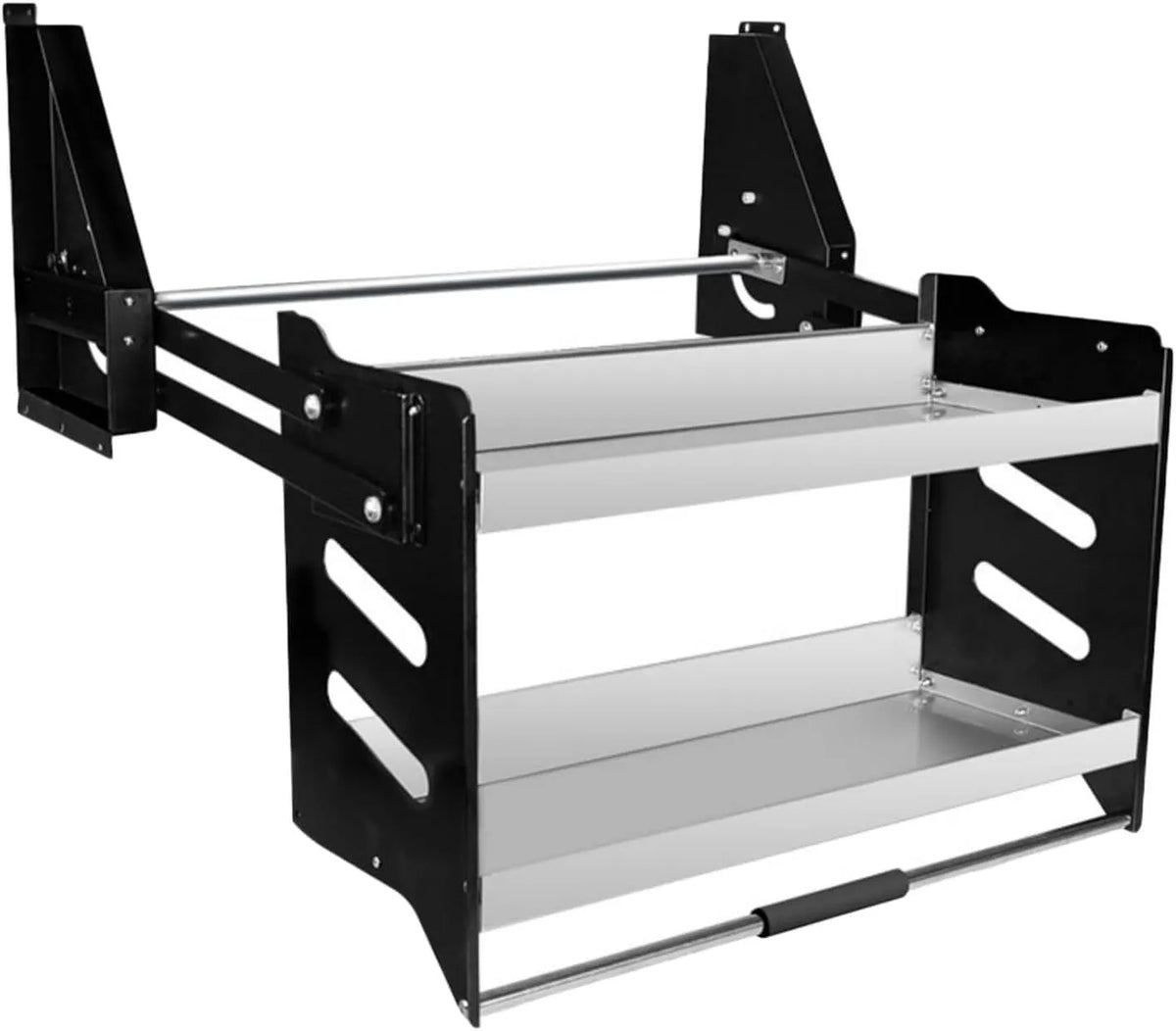 Schrank, 2-stöckiger Ausziehbarer -Organizer Pull-down-Regale, Tragend 30kg, Maße 360x280x530mm, Platzsparbrett Für Küchenanwendungen Lift Oberschrank