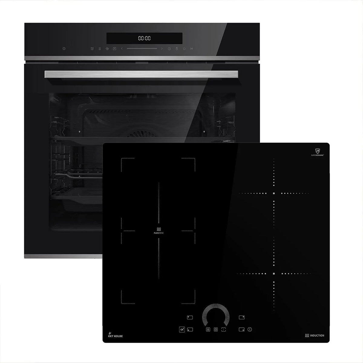 Induktionskochfeld EB8019EDP IH85901FZ SET8019IH592FZ, Pyrolyse, Grill, Heißluft, Automatik-Timer, Autarkes Herdset: 60cm Einbaubackofen + 59cm