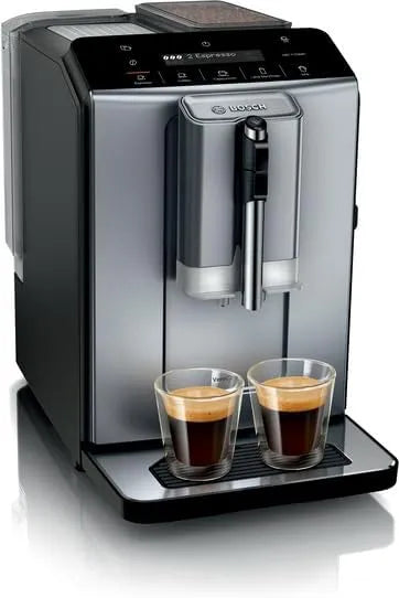 Bosch Kaffeevollautomat TIE20504, Easy Select Display, Einfache Reinigung, Diamond titanium metallic, VeroCafe Serie 2, Aroma Max System