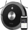 Saugroboter A9sPro ZACO, 7,6 cm flach, mit Wischfunktion, leiser Roboterstaubsauger für Teppich, in Schwarz…, bis 2h Laufzeit, App & Alexa