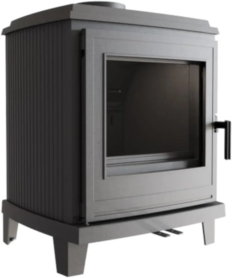 Kaminofen K11 Kratki Gusseisen, BImSchV Stufe 2, Bauart 1, Ø150 mm Rauchrohr, Leistung 6kW klassischer Holzofen mit großer Sichtscheibe