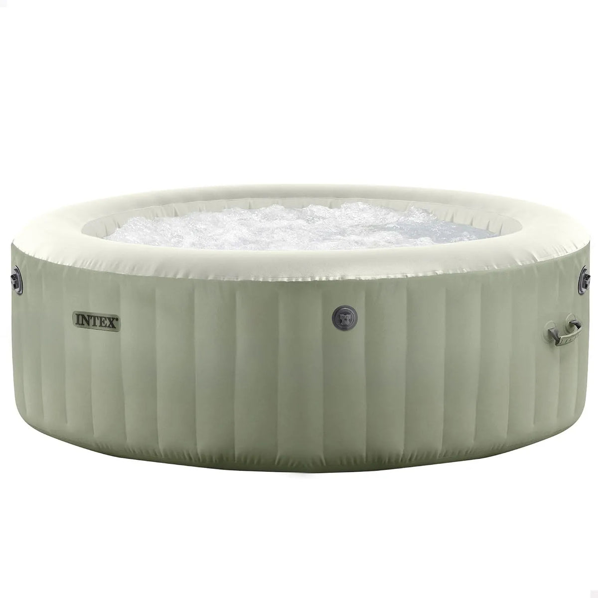 Intex Modell 28428NP, aufgeblasen 216 cm x 71 cm, 6-Person Olive Green Round Bubble Spa Set